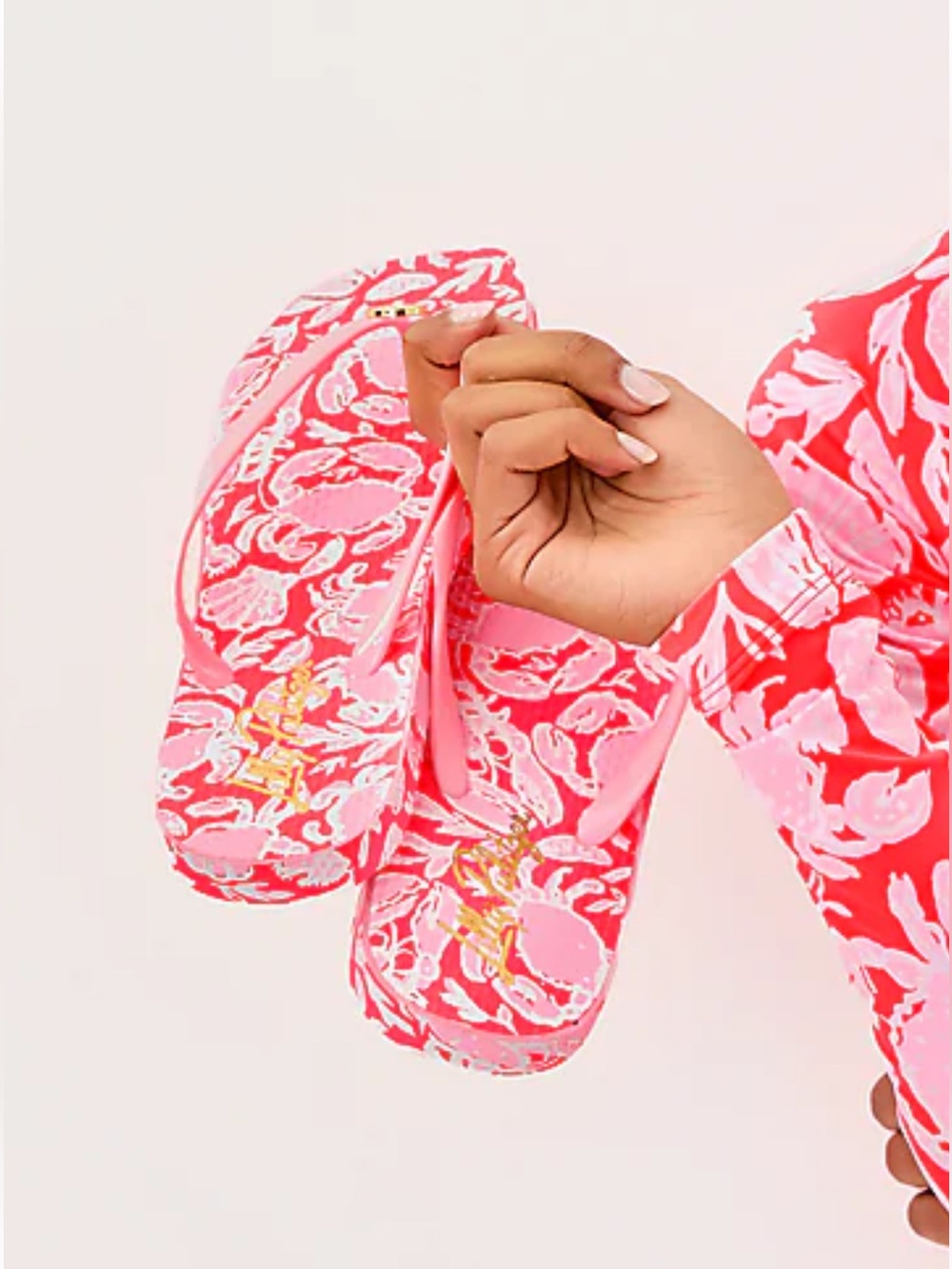 ❤️🐚🌸 Lilly Pulitzer Sandsational Square Toe Pool Flip-Flops